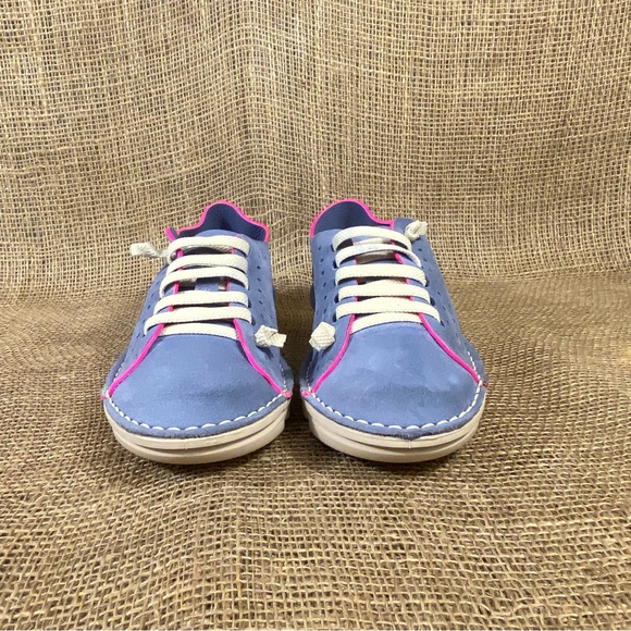 On Foot Running Walking Shoe Slip On Jean Blue Suede Size 7.5 Eu 38 - Picture 6 of 9